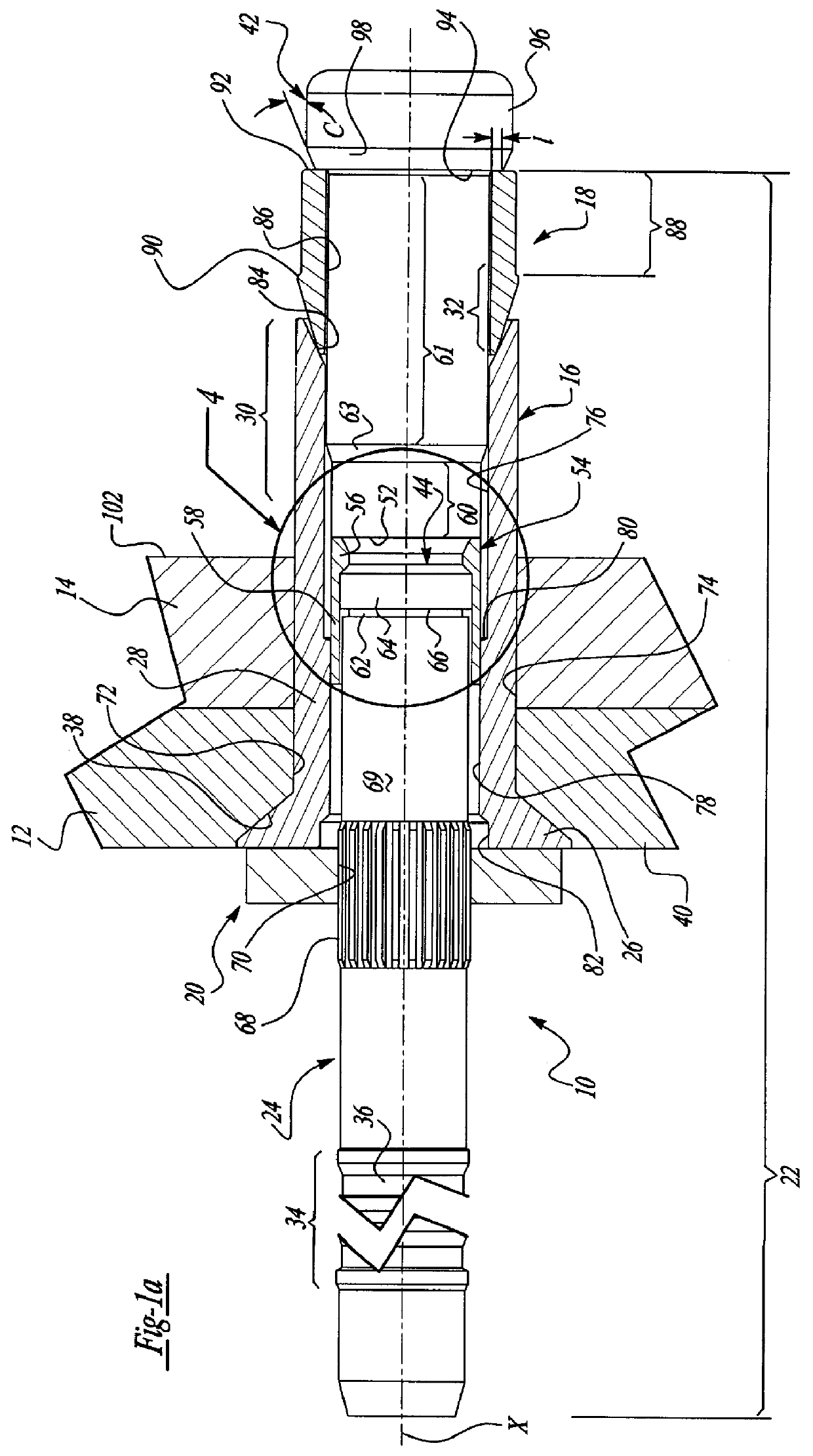 Blind fastener with high strength blind head and high clamp and high shear load resistance