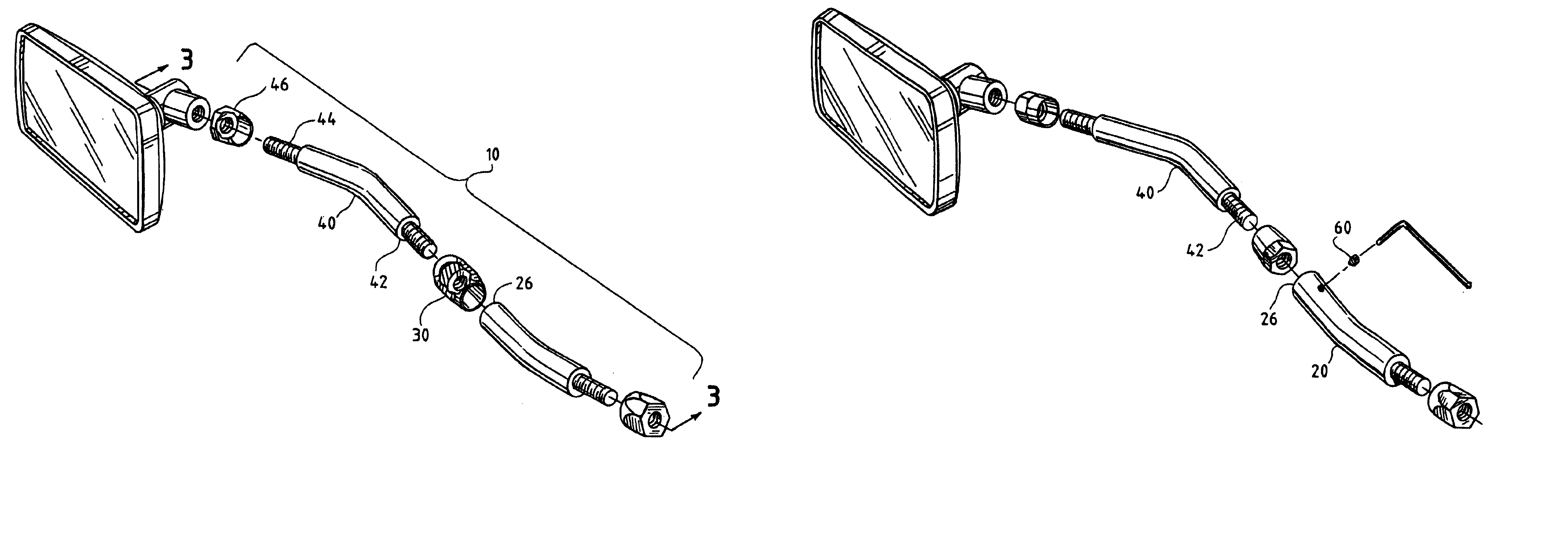 Adjustable vehicle attachment stem