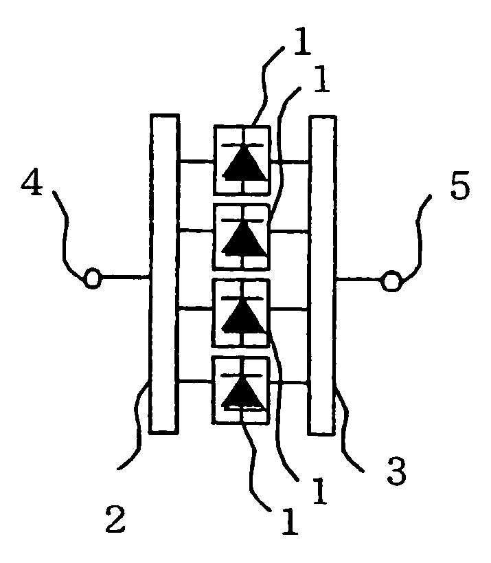 Photodiode array configured to increase electrical output power and optical microwave transmission system receiver utilizing the same