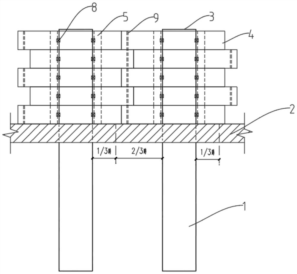 Pile plate retaining wall structure suitable for filling side slope and construction method