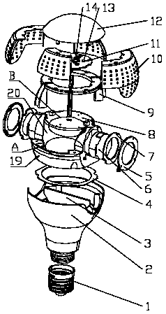 Soundable LED lamp and assembly method thereof