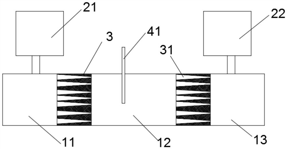 A production device for foamed gypsum board