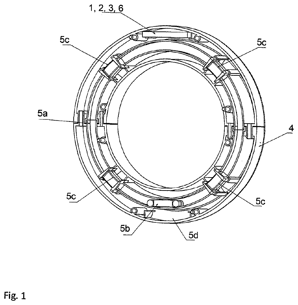 Device for monitoring operation parameters of a vehicle axle