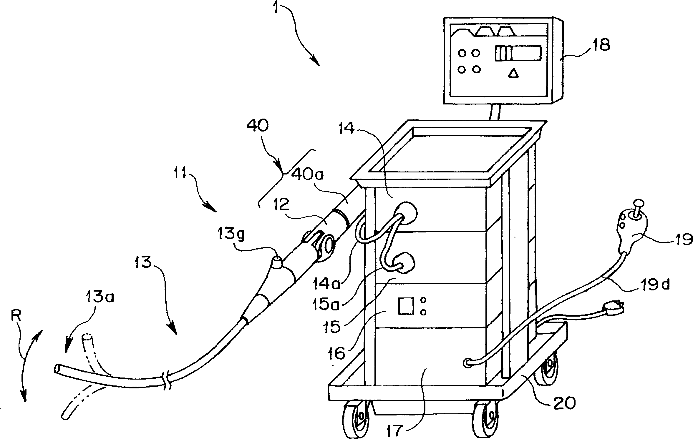Electrically curvable endoscope device