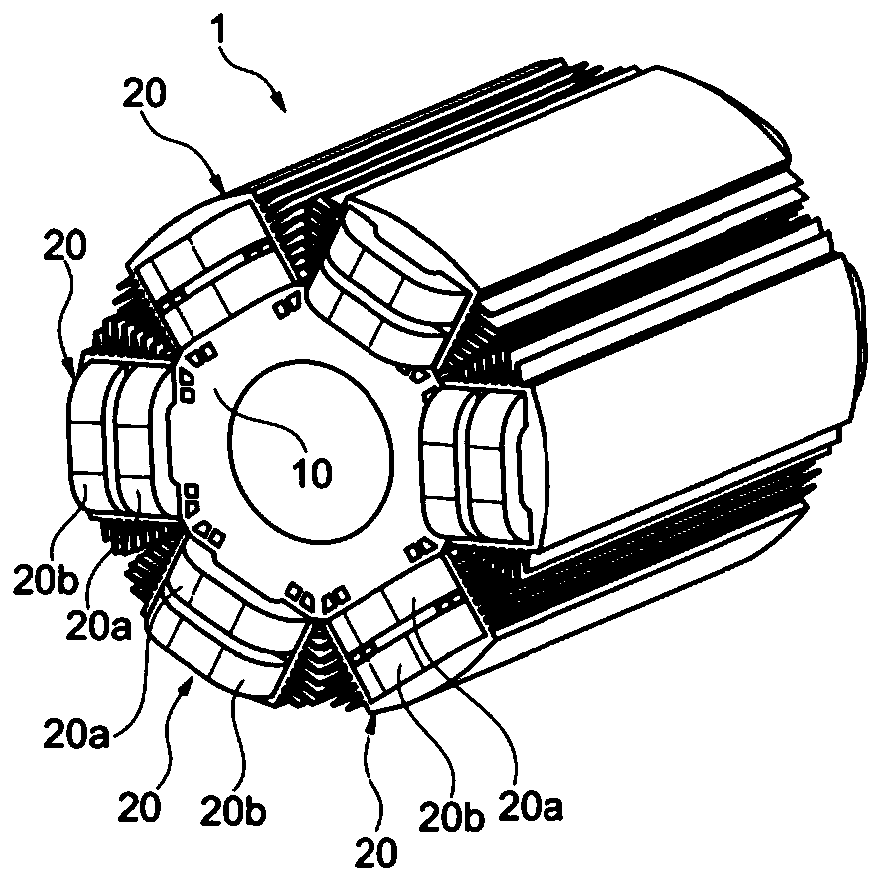 Wound rotor or stator and manufacturing method