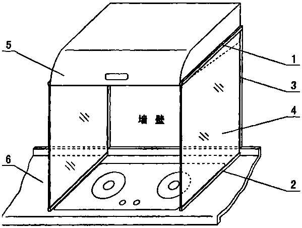 Push and pull type extractor hood oil stain partition