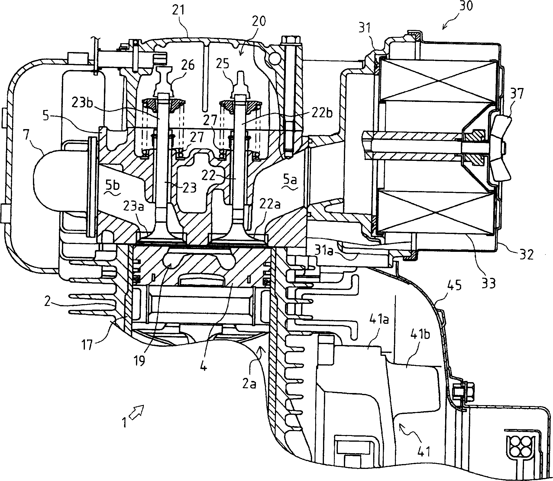 Superstructure of engine