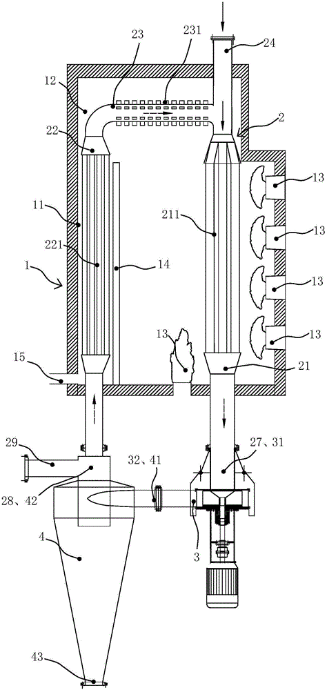 Dry distillation gasification device and rapid pulverized coal dry distillation method