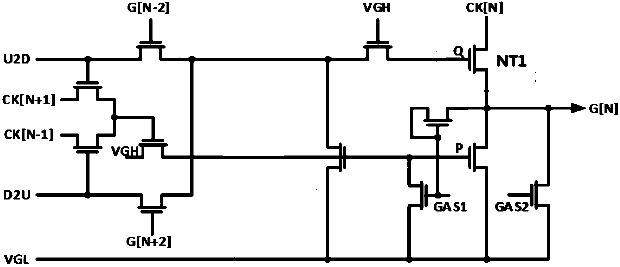 NMOS type GOA circuit and display panel