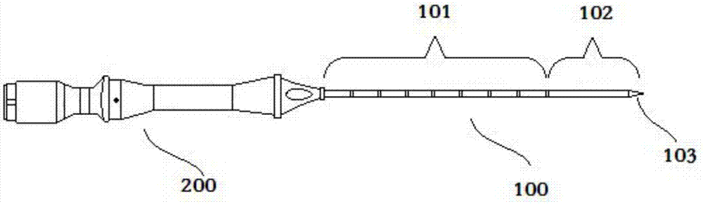 Radiofrequency ablation electrode needle and manufacturing method thereof