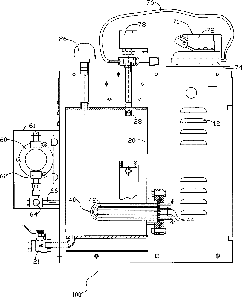 Electric heating steam generator