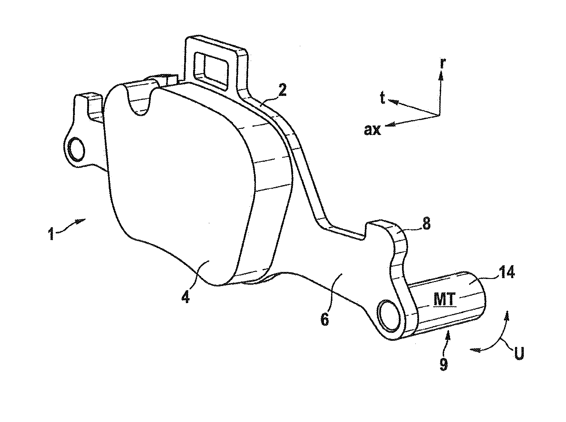Friction lining arrangement for a disk brake