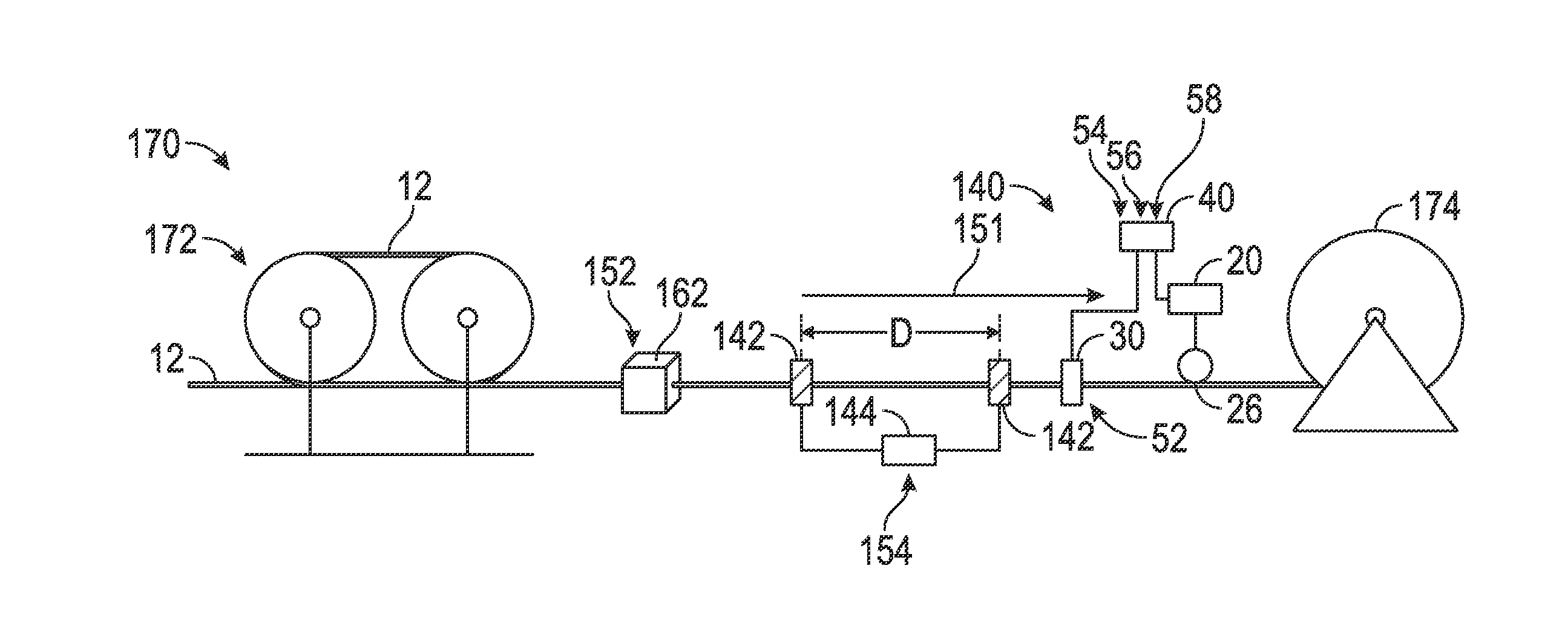 Method and apparatus for wire rope distance measurement