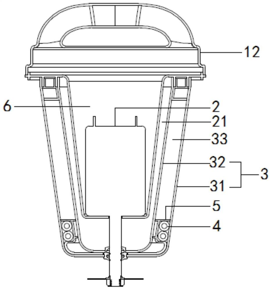 Head heating structure of soybean milk machine