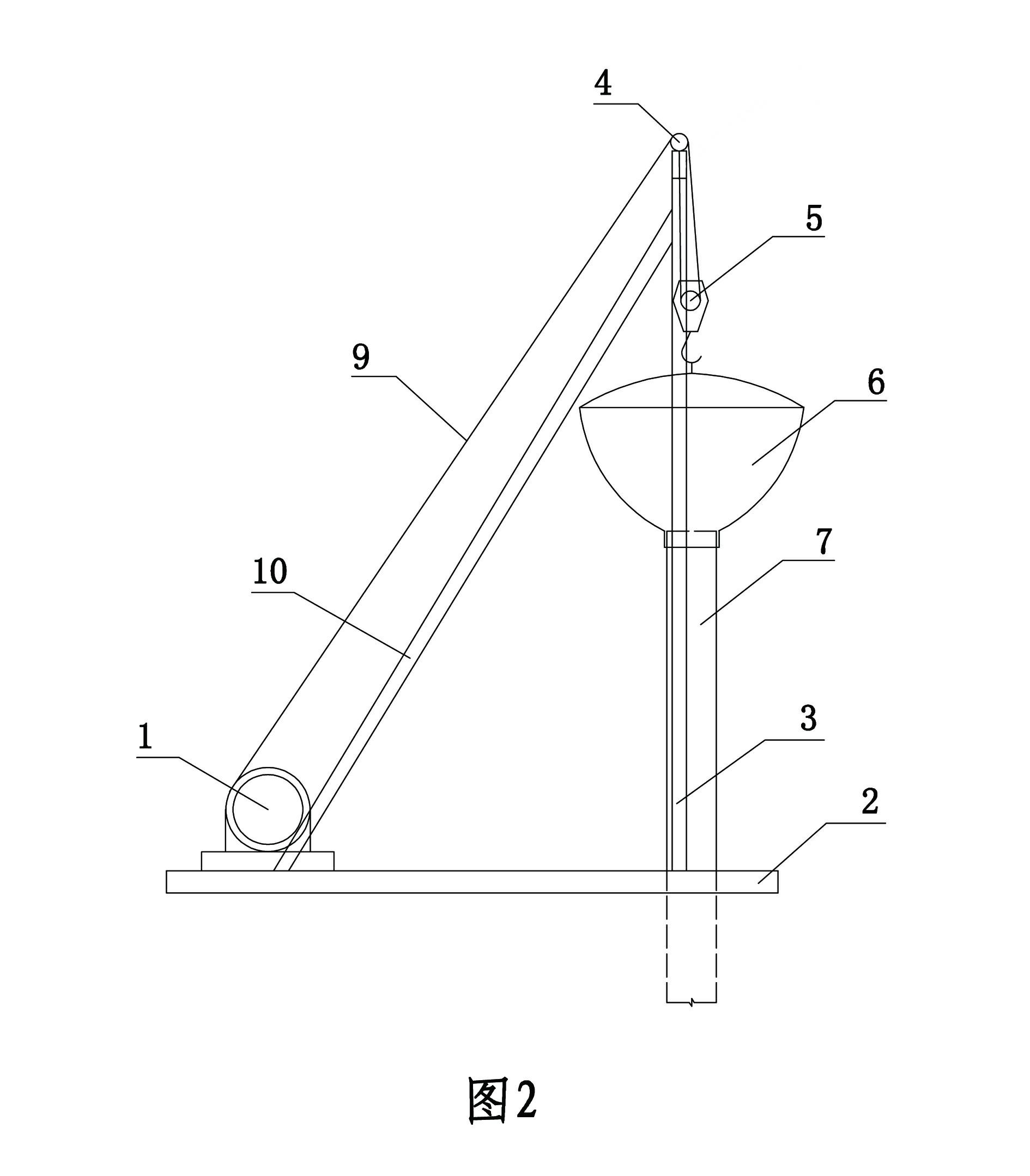 Filling pile concrete guide pipe assembling and disassembling device and construction method thereof