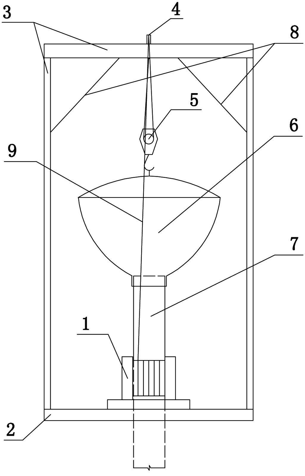 Filling pile concrete guide pipe assembling and disassembling device and construction method thereof