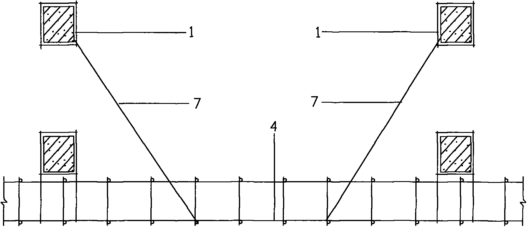 Method for connecting external scaffold with wall for large-span and ultra-story-height structures