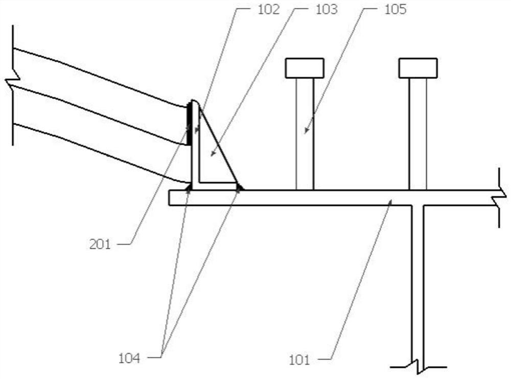 Construction technology of a connection structure between corrugated arched steel plates and steel beams