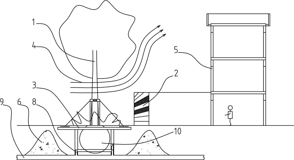 Low-rise building ecological green space structure and method