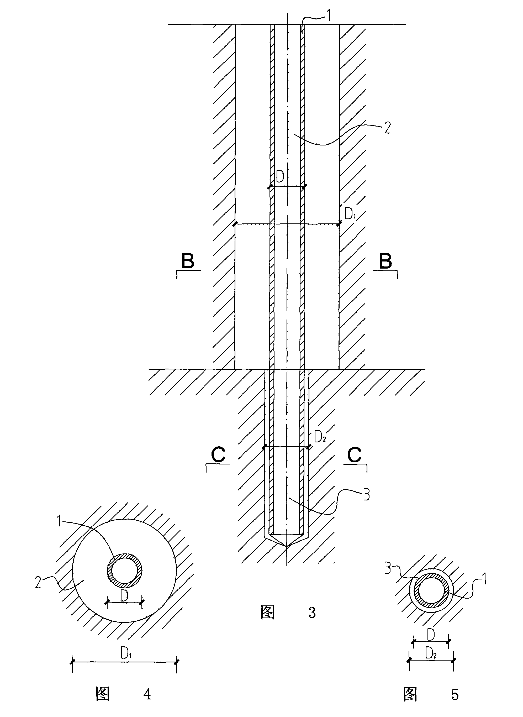 Construction method of composite pile with implanting-in rigid-body embedded into hard bearing stratum