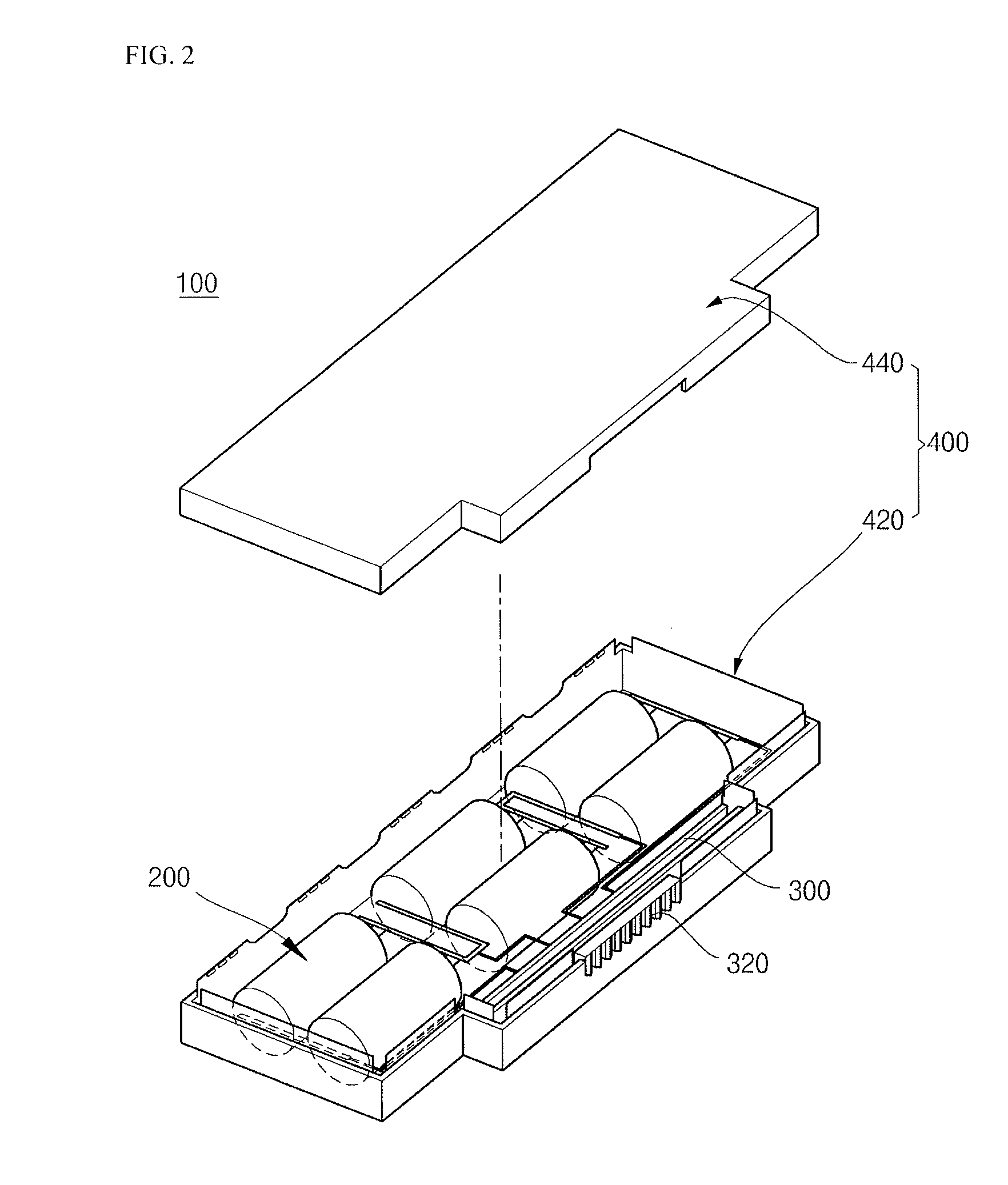 Case for battery pack and battery pack having the same