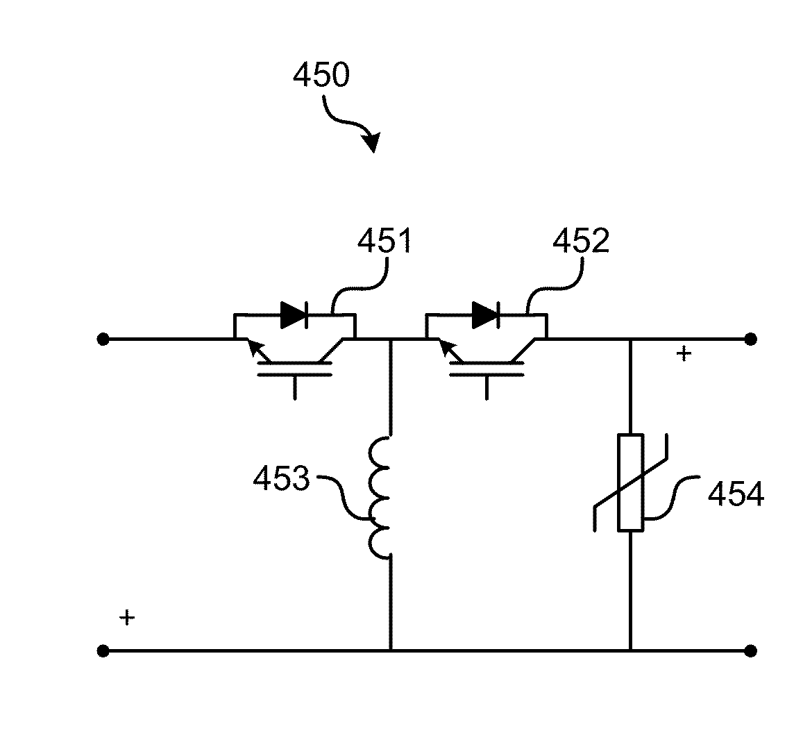 Active ac snubber for direct ac/ac power converters