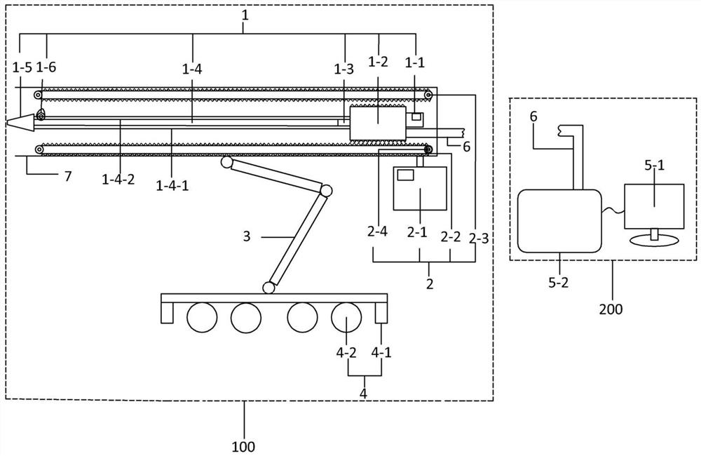A high-pressure water jet drilling equipment and construction method for bolt construction in mines