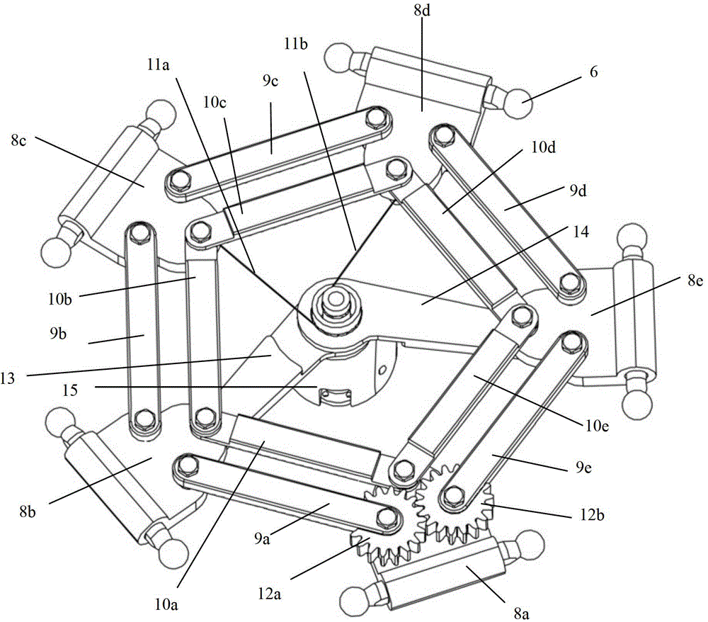 Parallel manipulator with three-dimensional translation and two-dimensional rotation degree of freedom