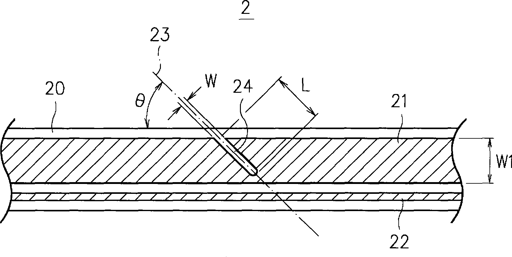 Design of bending region structure of flexible printed circuit board