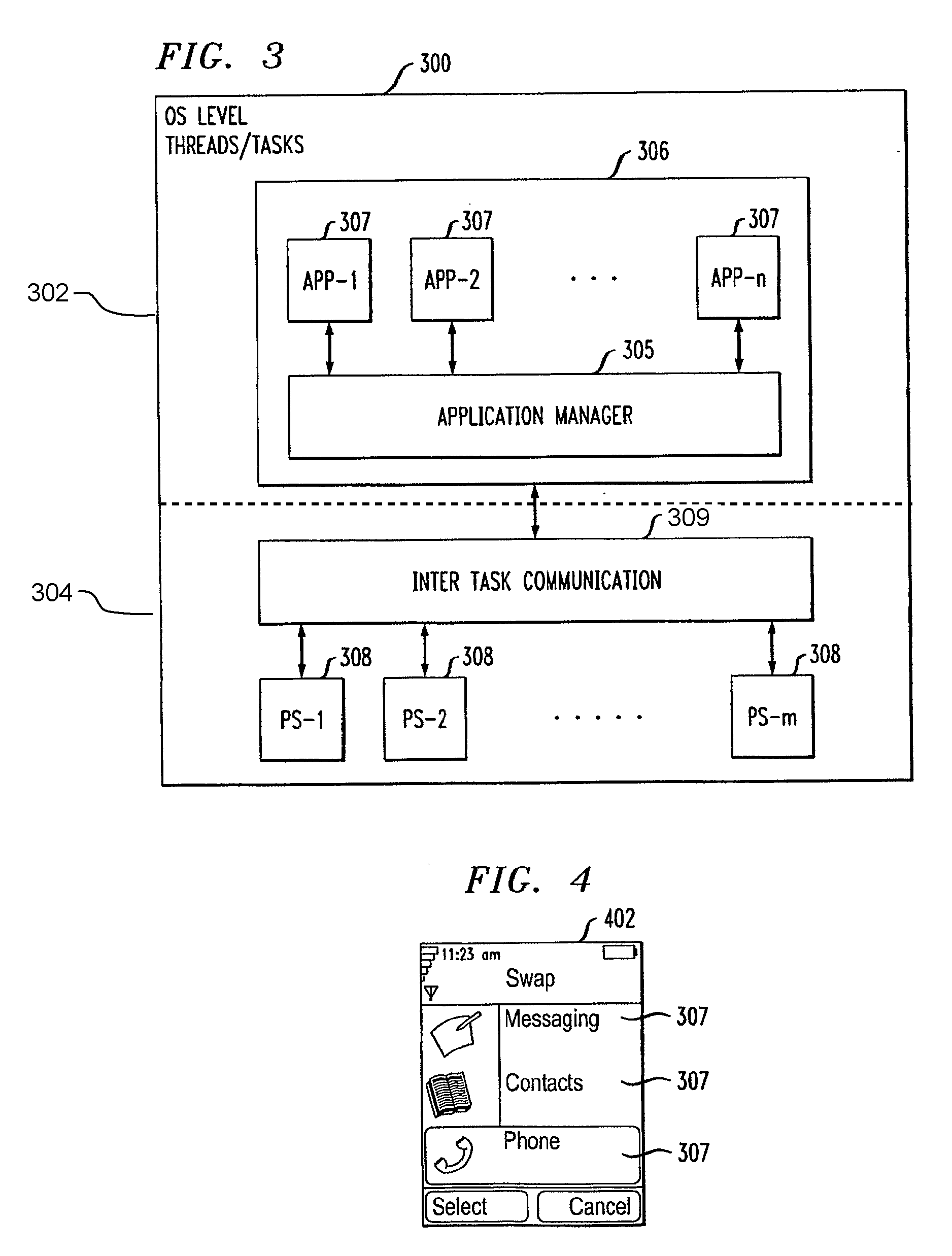 Application switching in a single threaded architecture for devices