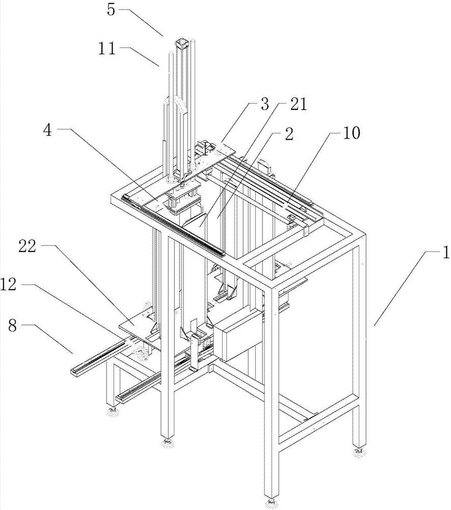 Foam board placement device for storage battery packaging line