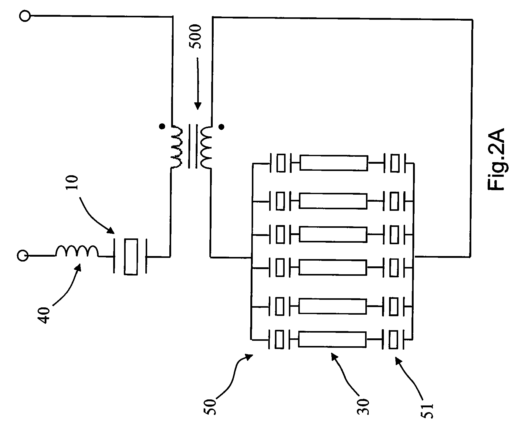 Piezoelectric type resonance high-voltage light-starting circuit