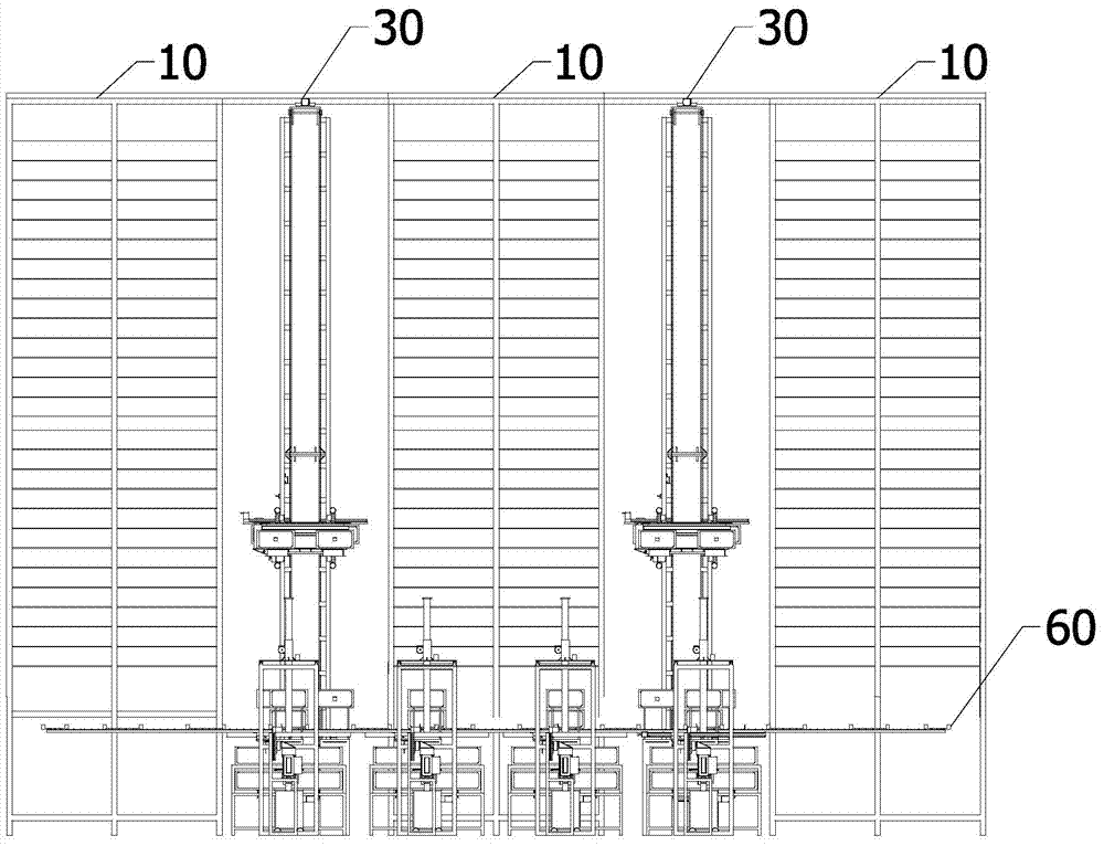 Automatic storing and extracting system capable of achieving high-density storage of articles