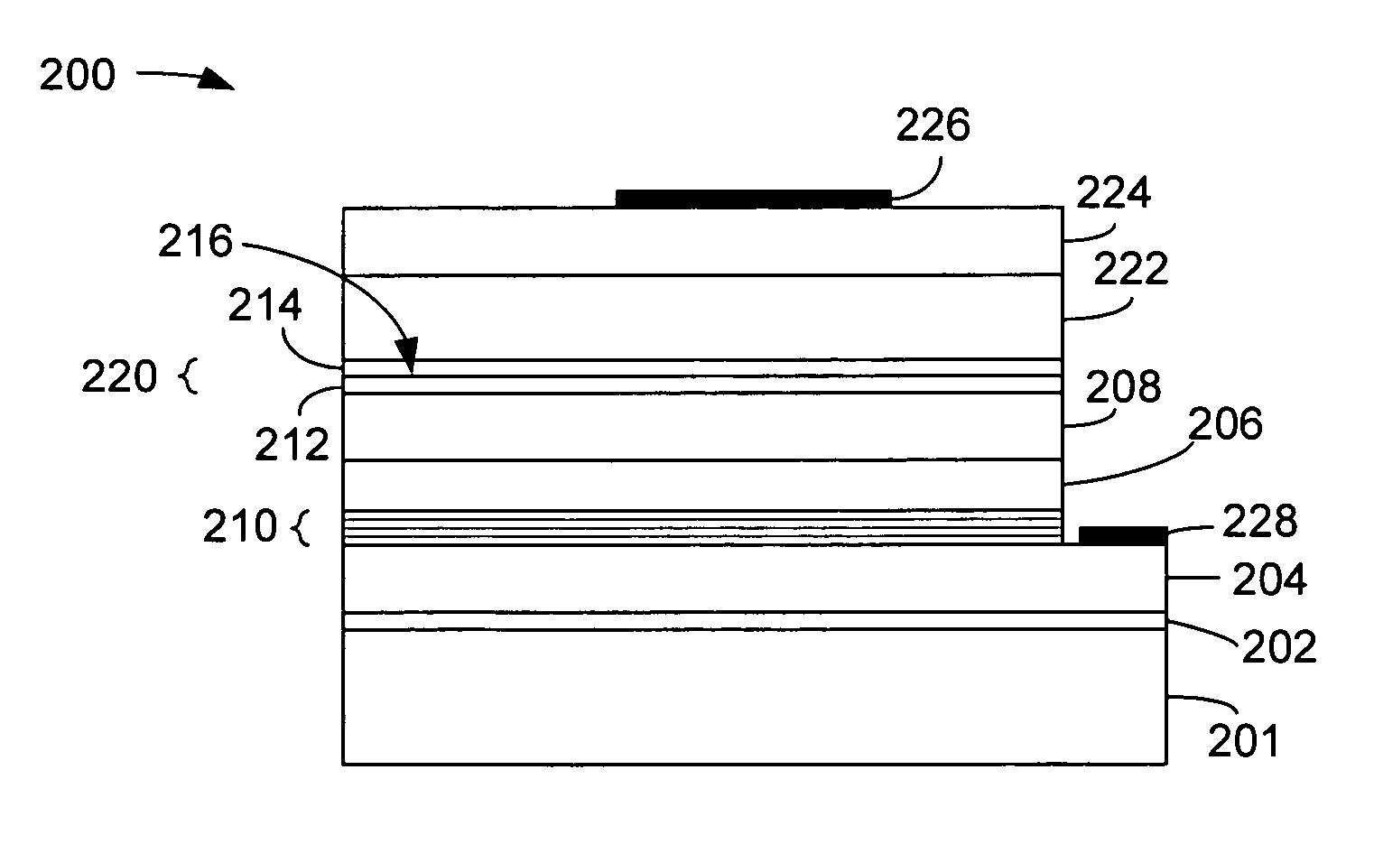 Structures for reducing operating voltage in a semiconductor device