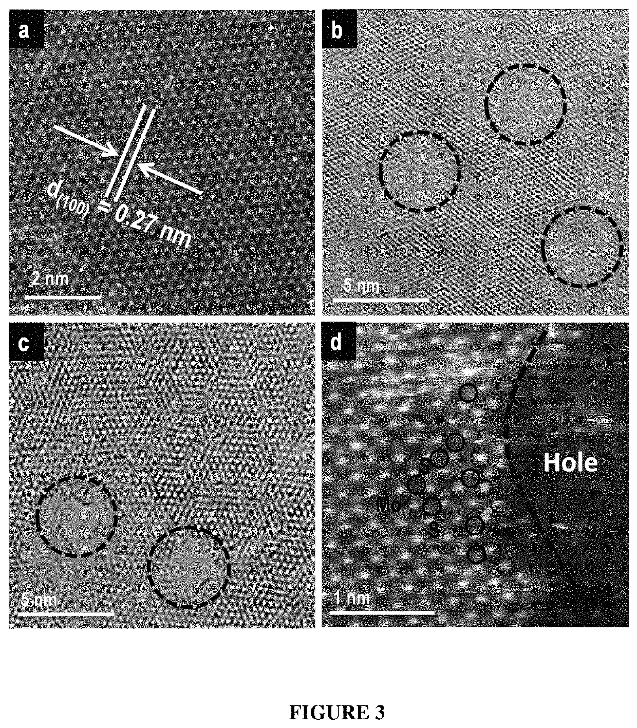 Method for creating nanopores in MOS<sub>2 </sub>nanosheets by chemical drilling for disinfection of water under visible light