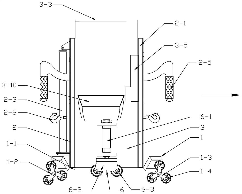 Garden step operation device with branch and leaf collecting function for greening construction