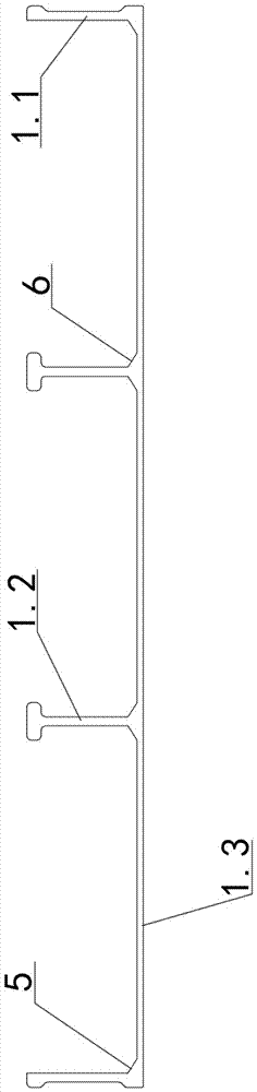 A unit formwork structure of aluminum alloy formwork T-section profile