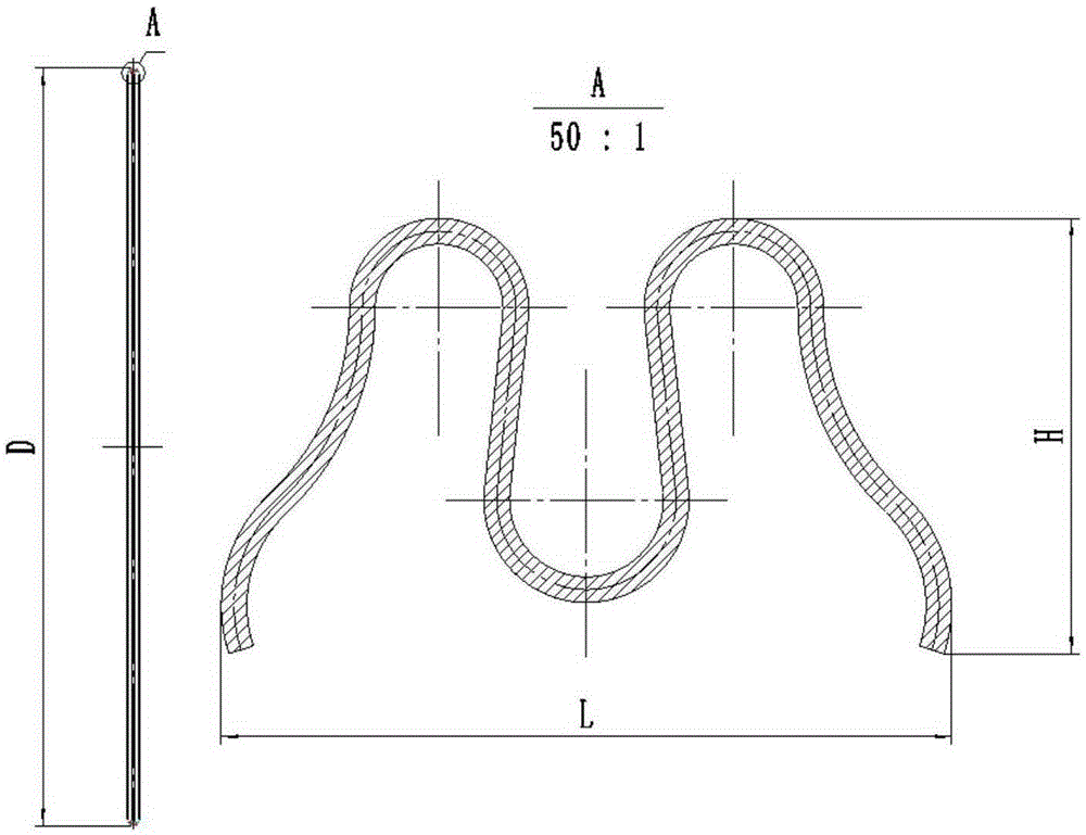 Single-pass integral molding device for M-shaped metal sealing ring