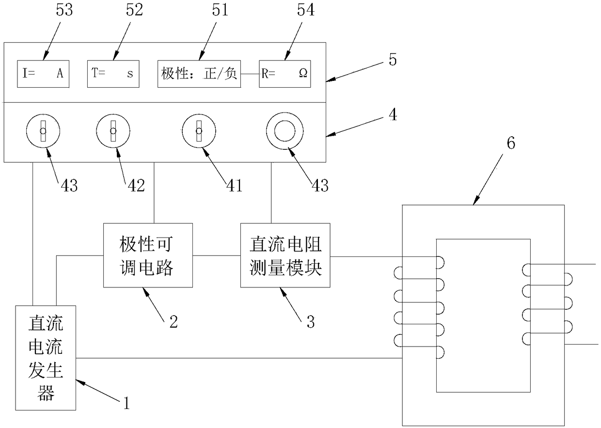 Demagnetizing method based on converter transformer direct-current resistance measuring device