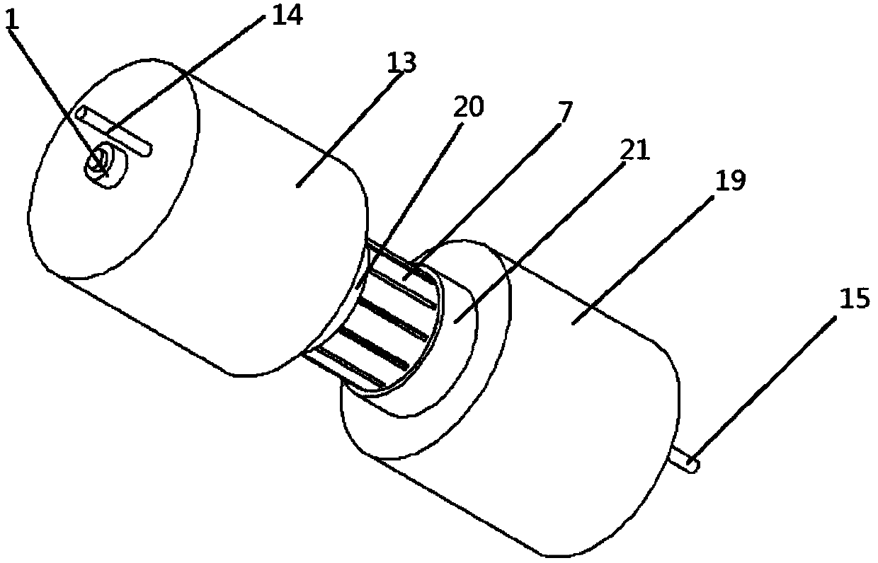 Periodic structure grooving circular pipe longitudinal-radial vibration conversion underwater acoustic transducer and transduction method