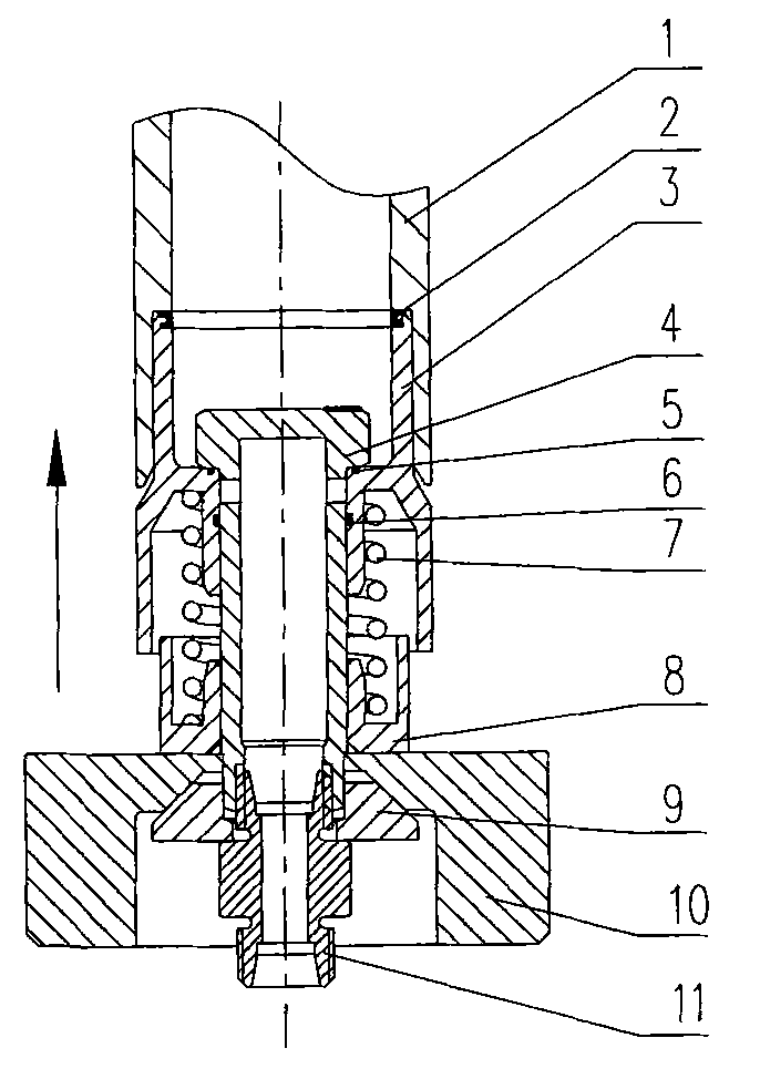 Self-sealing quick-changing joint and its mounting method