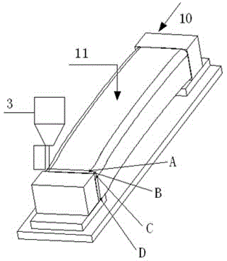 Laser welding method for automobile skylight guide rail