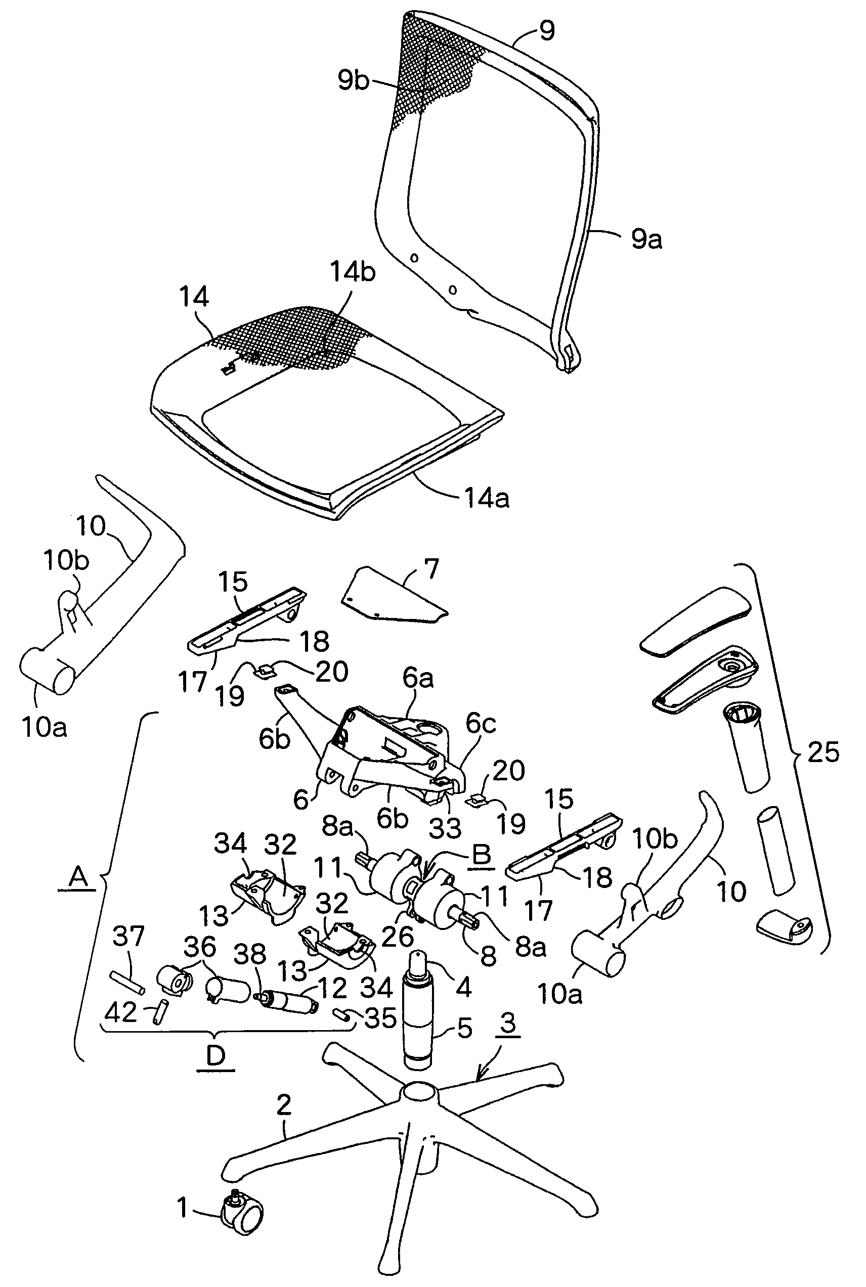 Backrest-tilting device
