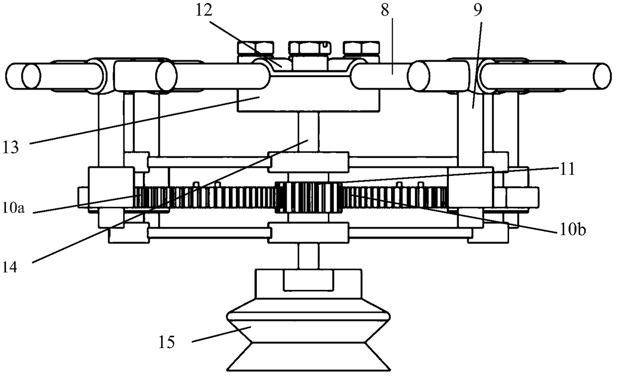 Cross-slider type four-chain three-level one-rotation high-speed parallel manipulator