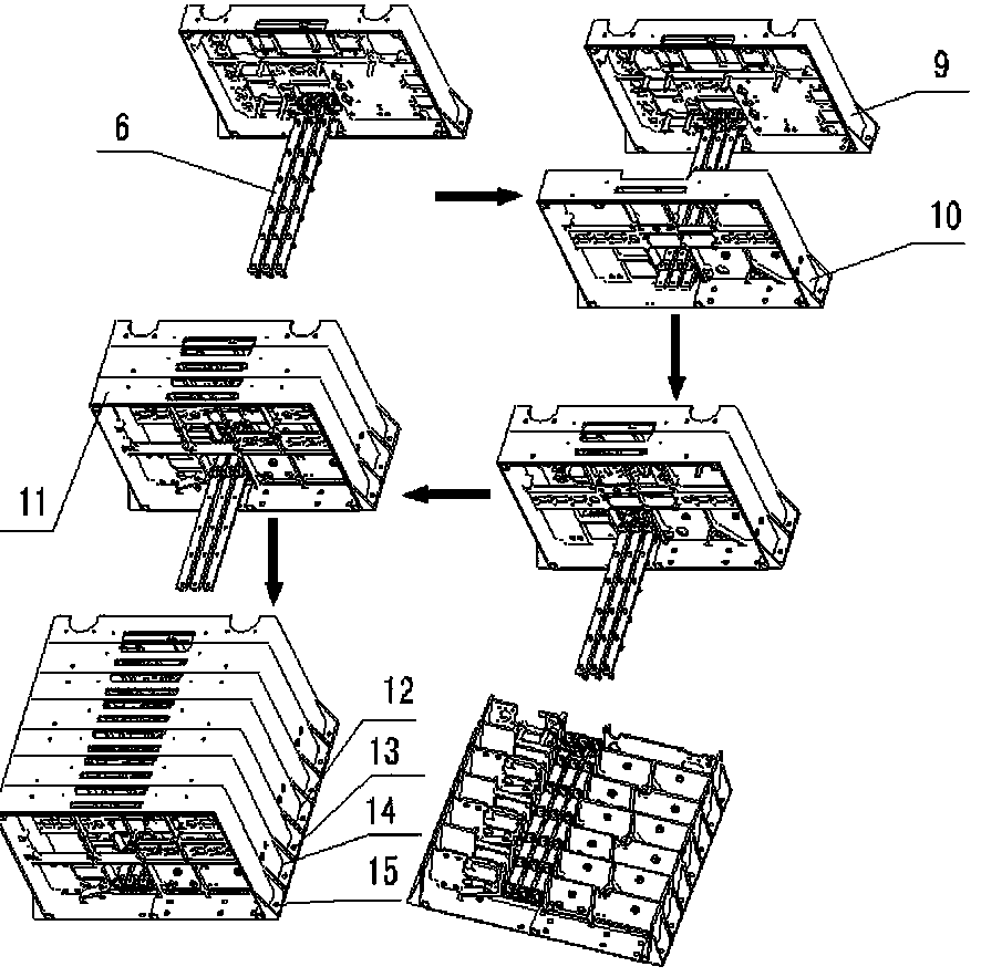 Power pooling and distribution device for space vehicle power system control equipment