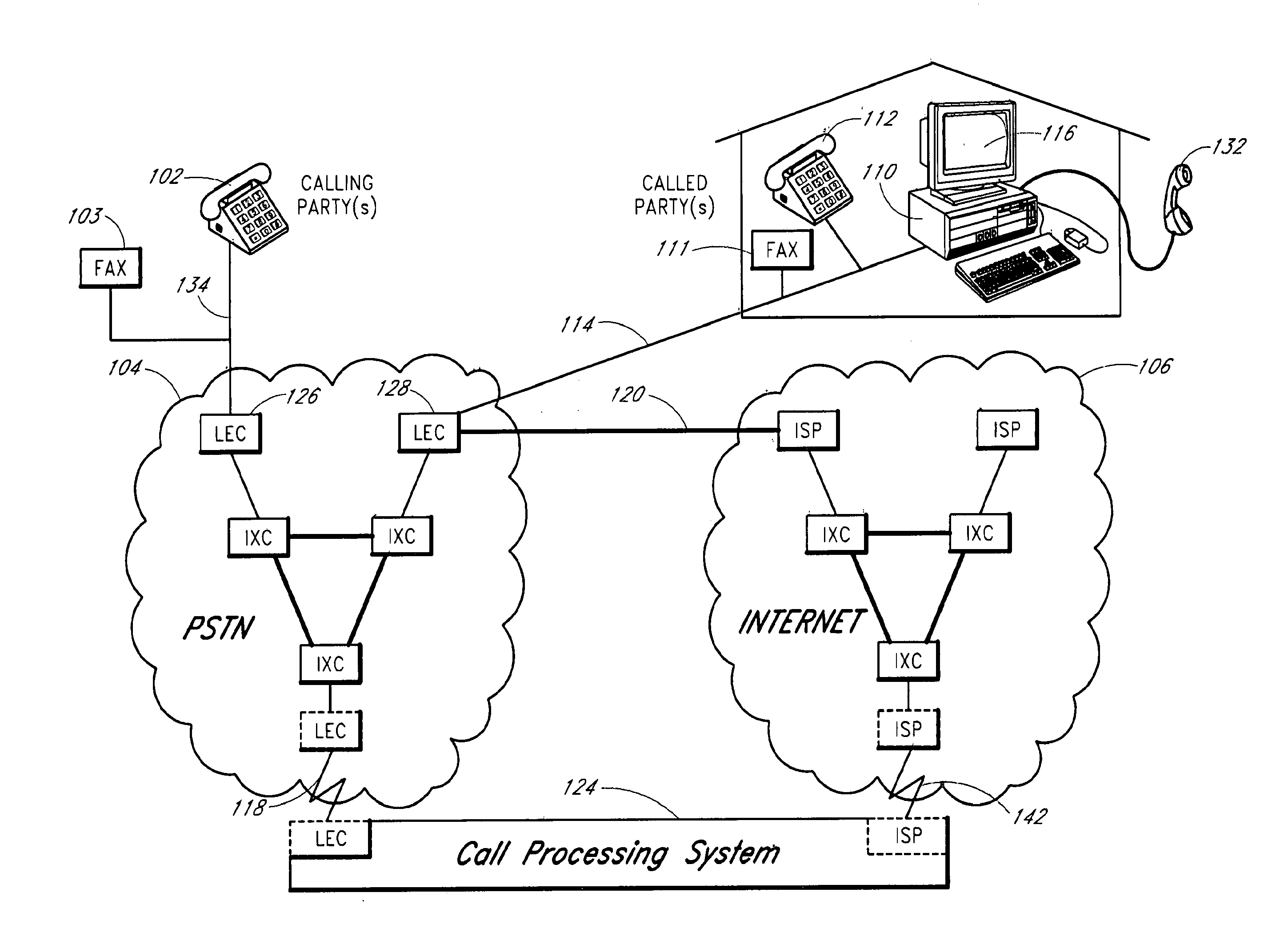 Methods and systems for transferring voice messages and faxes over a network