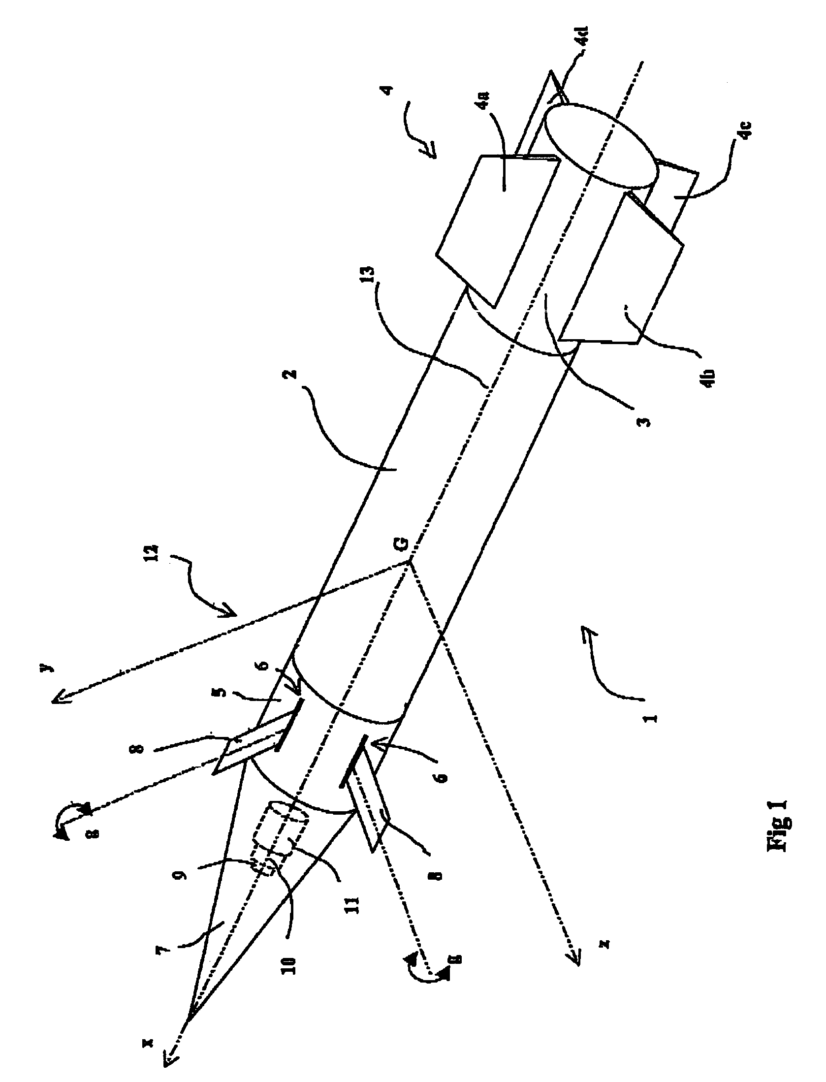 Process to control the trajectory of a spinning projectile