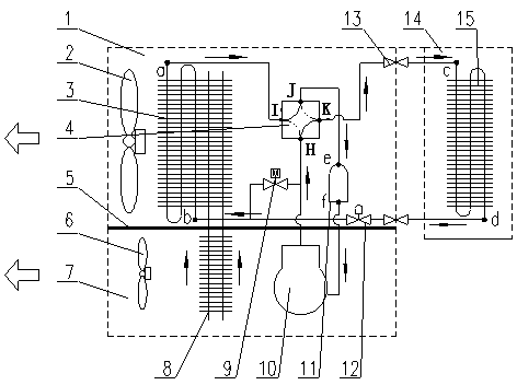 Frost preventing and removing system and frost preventing and removing method of heat pipe type air conditioner