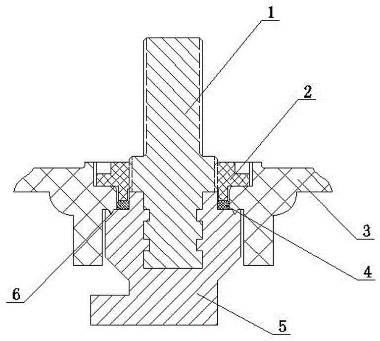 Sealing structure of terminal of lead-acid storage battery