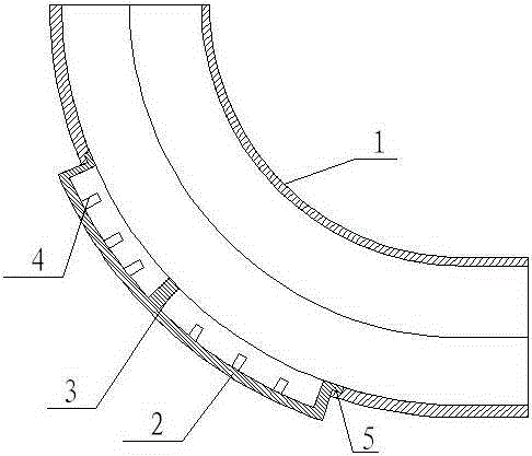 Material conveying pipe for mine